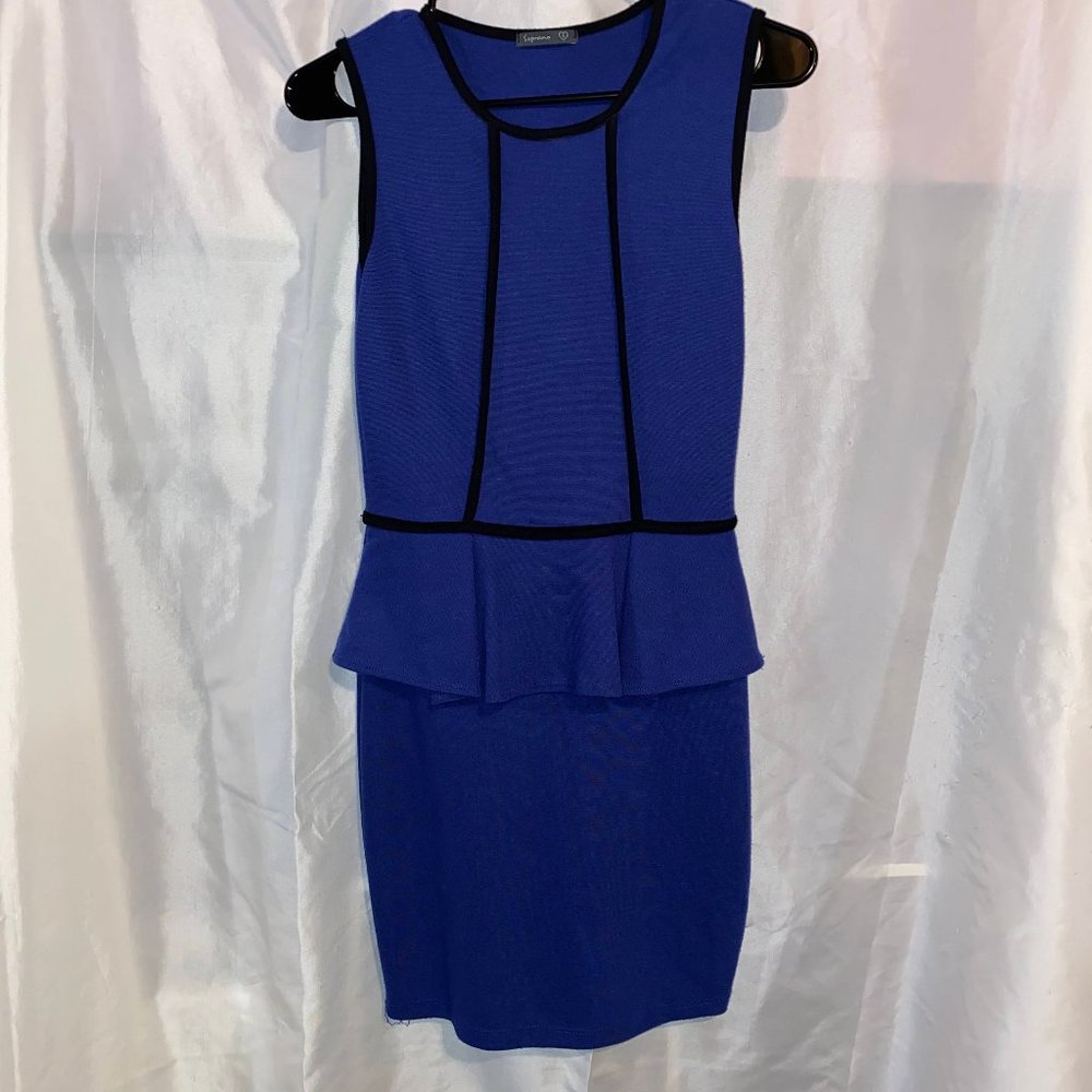 blue and black tight Dress